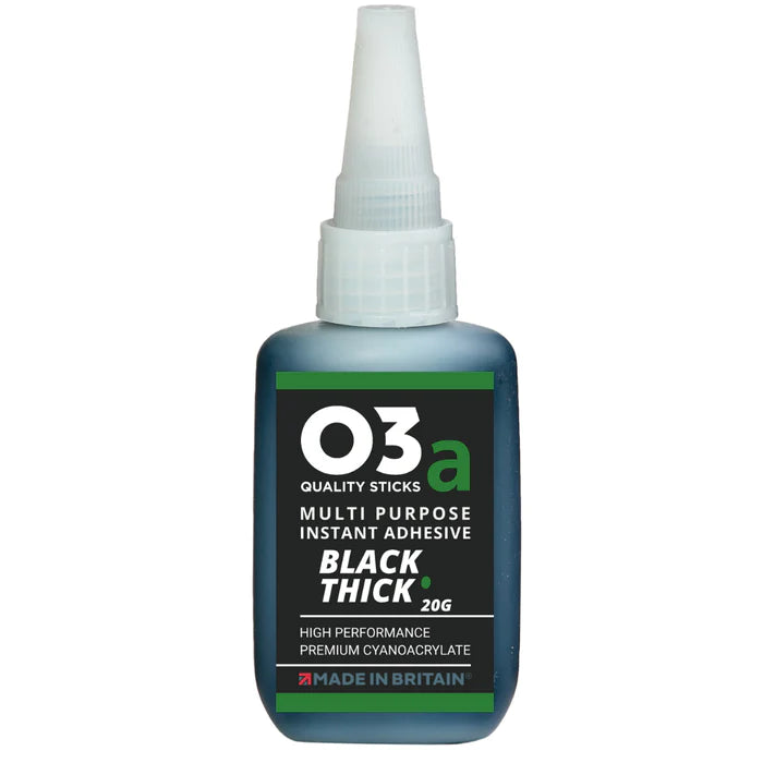 O3a Cyanoacrylate Adhesive, Black, Thick, 20g