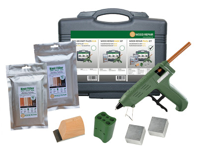 Wood Repair PLUS+ Kit, Knot Filling, inc. Thermelt Pack #1, # 2 & All Accessories, 220V